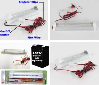 12V LED T8 Tube Lights With Wiring and On/Off Switch. Ideal For Use As Loadshedding Lamps. Brand NEW