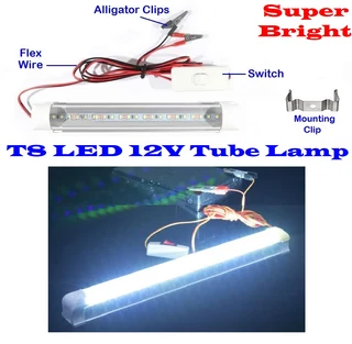 12V LED T8 Tube Lights With Wiring and On/Off Switch. Ideal For Use As Loadshedding Lamps. Brand NEW
