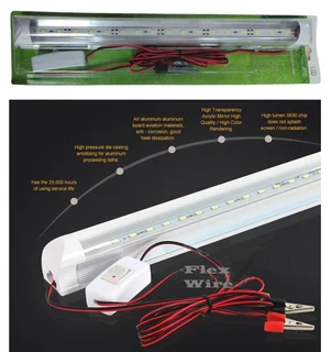 12V LED T8 Tube Lights With Wiring and On/Off Switch. Ideal For Use As Loadshedding Lamps. Brand NEW