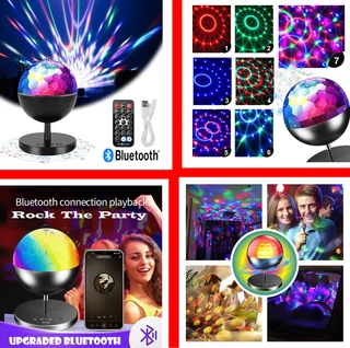 Rechargeable MultiColour LED Wireless Speaker Music Rotating Crystal Magic Ball Lamp. Brand New Item