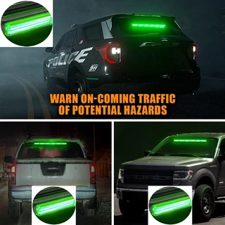 Green Strobe Flash COB LED Vehicle Warning Emergency Hazard Light Bar. Super Bright. Brand New Stock
