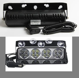 Cool White LED Strobe Flash Vehicle Windscreen Warning Dashboard Light with 16 Modes. Brand NEW