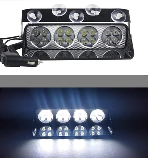 Cool White LED Strobe Flash Vehicle Windscreen Warning Dashboard Light with 16 Modes. Brand NEW