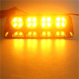 Amber Orange Yellow  LED Strobe Flash Vehicle Windscreen Warning Dashboard Light with 16 Modes. NEW