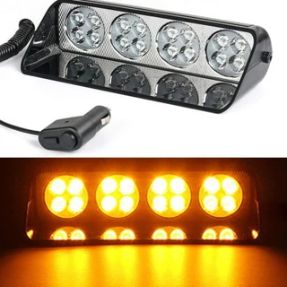 Amber Orange Yellow  LED Strobe Flash Vehicle Windscreen Warning Dashboard Light with 16 Modes. NEW