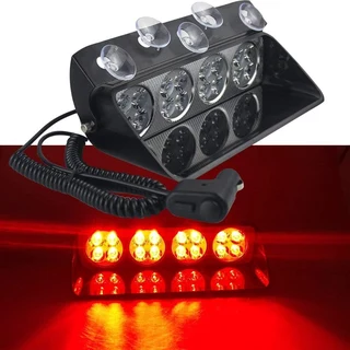 Red LED Strobe Flash Vehicle Windscreen Warning Dashboard Light with 16 Modes. Brand New Products.