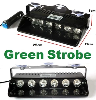 Green Ultra Bright LED Strobe Flash Vehicle Windscreen Dashboard Warning Light. Brand NEW Products.