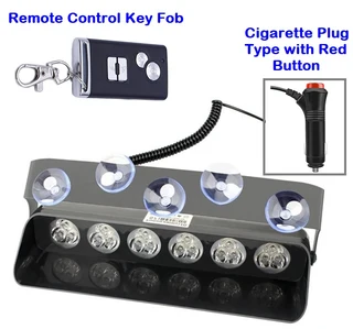 Remote Controlled Cool White LED Strobe Flash Vehicle Dashboard Windscreen Visor Light. Brand NEW.