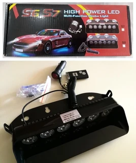 Remote Controlled Cool White LED Strobe Flash Vehicle Dashboard Windscreen Visor Light. Brand NEW.