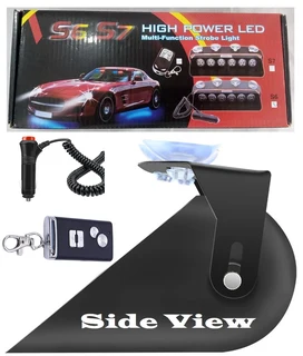 Remote Controlled Cool White LED Strobe Flash Vehicle Dashboard Windscreen Visor Light. Brand NEW.