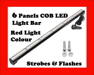 Red Strobe Flash COB LED Vehicle Warning Emergency Hazard Light Bar. Super Bright. Brand New Stock