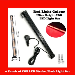 Red Strobe Flash COB LED Vehicle Warning Emergency Hazard Light Bar. Super Bright. Brand New Stock