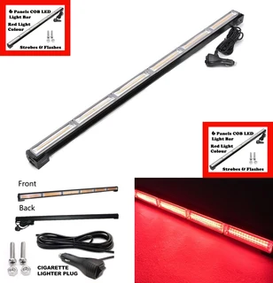 Red Strobe Flash COB LED Vehicle Warning Emergency Hazard Light Bar. Super Bright. Brand New Stock