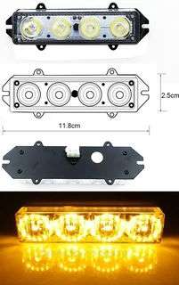 Amber Orange Yellow LED Flash Cluster Strobe Grille Lights 16LEDs (4x4pces). Brand New Products.