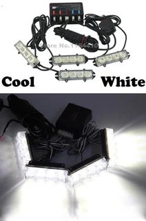 Cool White LED Strobe Flash Grille Bumper Cluster Lights 16LEDs (4x4pces). Brand New Products.