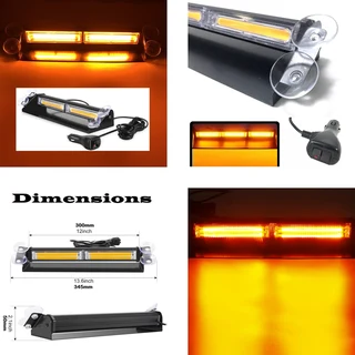 Amber Orange Yellow COB LED Vehicle Dashboard Flash Warning Windscreen Hazard Dash Light. Brand New.