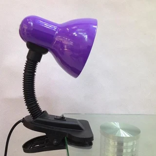 Clip-On Desk Top Lamp Holder with Flexible Gooseneck and LED Light Bulb. Assorted Colours. Brand NEW