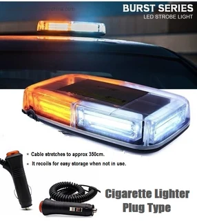 High Intensity COB LED Strobe Vehicle Roof Top Flash Light. Amber / Cool White. Brand New Products.