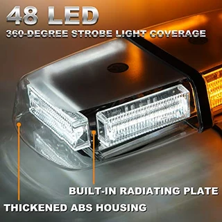 High Intensity COB LED Strobe Vehicle Roof Top Flash Light. Amber / Cool White. Brand New Products.