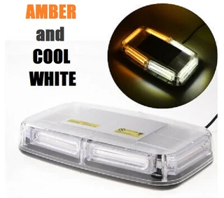 High Intensity COB LED Strobe Vehicle Roof Top Flash Light. Amber / Cool White. Brand New Products.