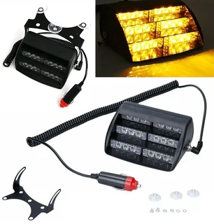 Amber Orange Yellow LED Strobe Vehicle Windscreen Flash Dashboard Light. Dash Light. Brand NEW.