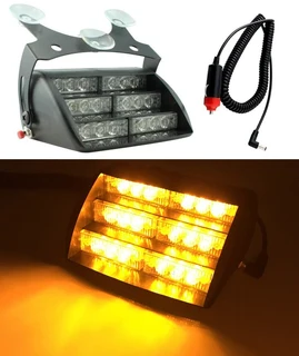 Amber Orange Yellow LED Strobe Vehicle Windscreen Flash Dashboard Light. Dash Light. Brand NEW.