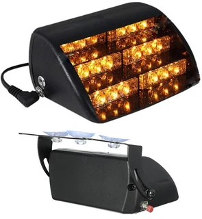 Amber Orange Yellow LED Strobe Vehicle Windscreen Flash Dashboard Light. Dash Light. Brand NEW.