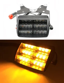 Amber Orange Yellow LED Strobe Vehicle Windscreen Flash Dashboard Light. Dash Light. Brand NEW.
