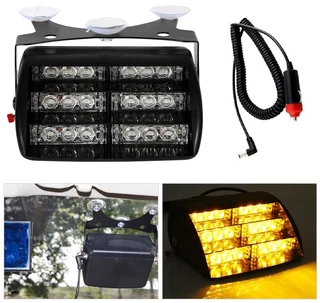 Amber Orange Yellow LED Strobe Vehicle Windscreen Flash Dashboard Light. Dash Light. Brand NEW.
