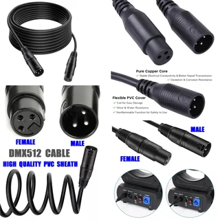 DMX512 Cable 3-Pin 10metres XLR Male Female for Audio, Sound, Visual Equipment. Brand New Products.