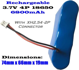 Rechargeable 18650 Battery Pack 3.7V 4-Cells (4P Pack). Light Duty Applications. Brand New Products.