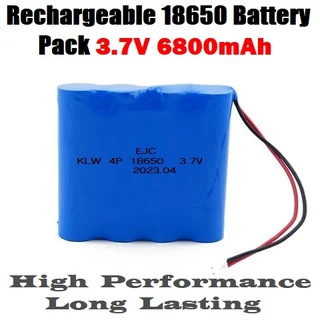 Rechargeable 18650 Battery Pack 3.7V 4-Cells (4P Pack). Light Duty Applications. Brand New Products.