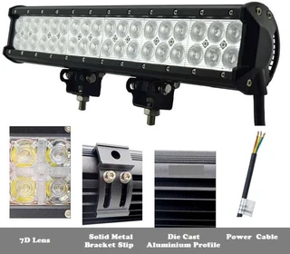 LED Light Bar 144W 7D Double Row Sliding Bracket Mount DC10~32V in Cool White. Brand New Products.