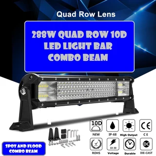 LED Light Bar 10D QUAD ROW Combo Beam Pattern DC10~32Volts in Cool White. Brand New Products.