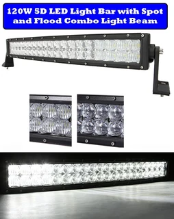 LED Light Bar Double Row 120W 5D Optic Design Combo Beam DC10~32V in Cool White. Brand New Products.
