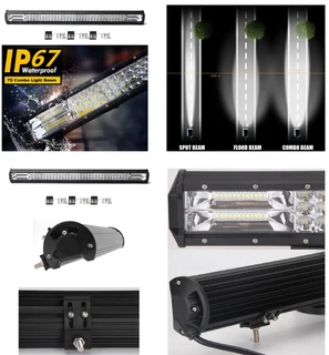 468W LED Tri-Row 7D Reflector Light Bar with Combo Cool White Beam. Very Bright. Brand New Products.