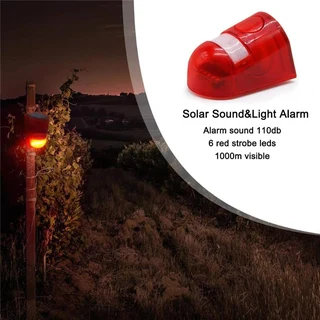Solar Alarm LED Lamp, Solar Motion Sensor Sound and LED Light Alarm. Brand New Products.