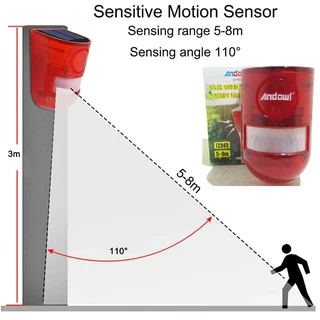Solar Alarm LED Lamp, Solar Motion Sensor Sound and LED Light Alarm. Brand New Products.
