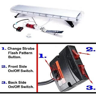 Security Vehicle Roof Top COB LED Strobe Flash Light. Cool White. Bracket Mount. Brand New Products.