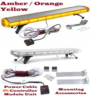 Amber Emergency Hazard Warning Vehicle Roof Top COB LED Strobe Flash Light Bars. Brand New Products.