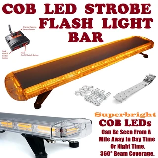 Amber Emergency Hazard Warning Vehicle Roof Top COB LED Strobe Flash Light Bars. Brand New Products.