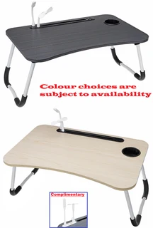 Laptop Table Stand Desk with USB Ports plus More. Large Ergonomic Design Foldable, Durable. NEW Item