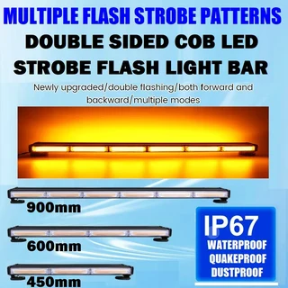 Double Sided Strobe Flash Warning COB LED Light Bars. Amber Orange Light Colour. Brand New Products.