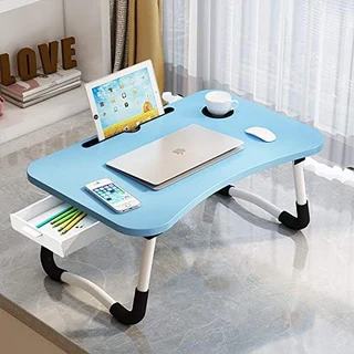 Laptop Table Stand. Large Ergonomic Design Foldable, Portable, Durable and Storage Drawer. Brand New