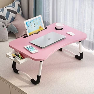 Laptop Table Stand. Large Ergonomic Design Foldable, Portable, Durable and Storage Drawer. Brand New