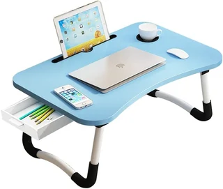 Laptop Table Stand. Large Ergonomic Design Foldable, Portable, Durable and Storage Drawer. Brand New