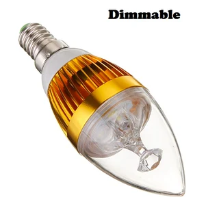 Dimmable LED Candle Light Bulbs in Warm White 3W 220V-240V. Only Sold in Pairs. Brand New Products.