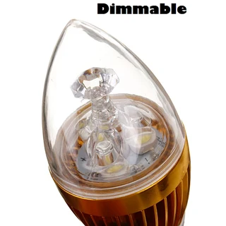 Dimmable LED Candle Light Bulbs in Warm White 3W 220V-240V. Only Sold in Pairs. Brand New Products.