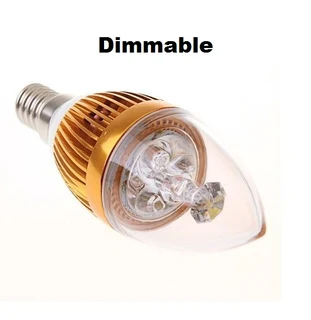 Dimmable LED Candle Light Bulbs in Warm White 3W 220V-240V. Only Sold in Pairs. Brand New Products.