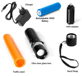 Rechargeable Hand-Held Safety Signal Wand LED Light and Torch All In 1. Traffic Wand. New Products.